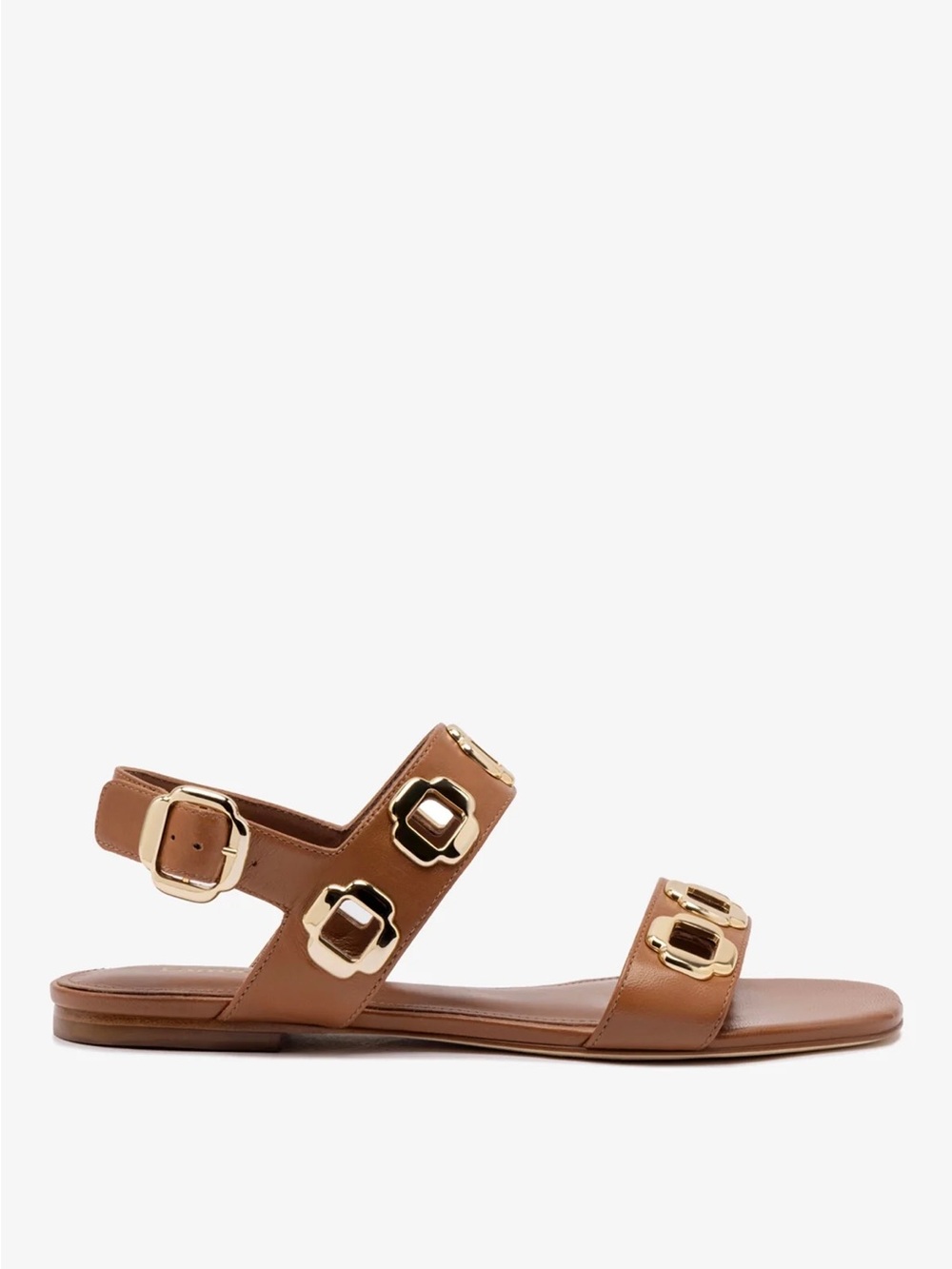 Larroude Milan Brown Leather Sandals
